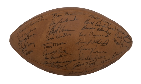 1966 Super Bowl I Champions Green Bay Packers Team Signed "The Duke" Football with 46 Signatures Including Vince Lombardi, Bart Starr, and Ray Nitschke (JSA)